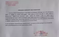 Zawieszenie zajęć stacjonarnych